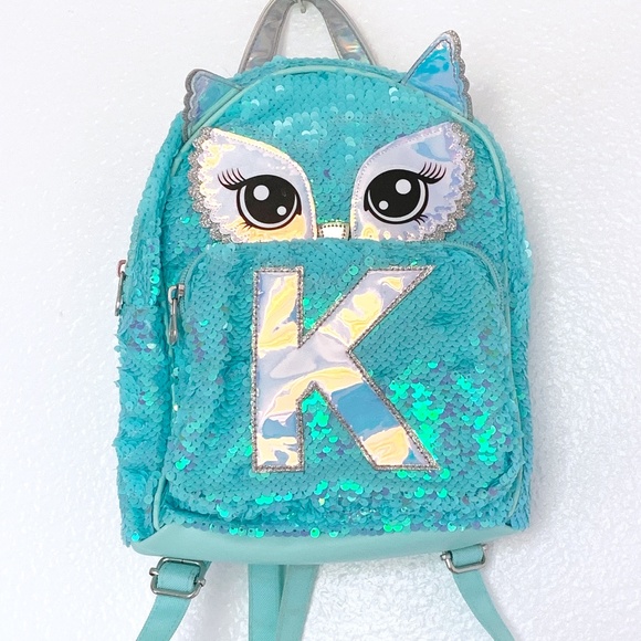 justice blue owl backpack